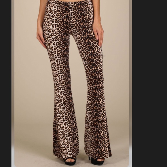 flare cheetah pants